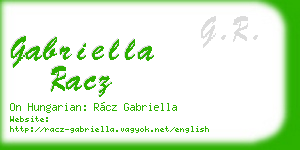 gabriella racz business card