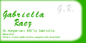 gabriella racz business card
